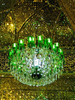 Shah Cheragh mosque mirror mosaic ceiling, Shiraz, Iran