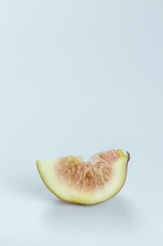 sliced fresh figs fruit on white background