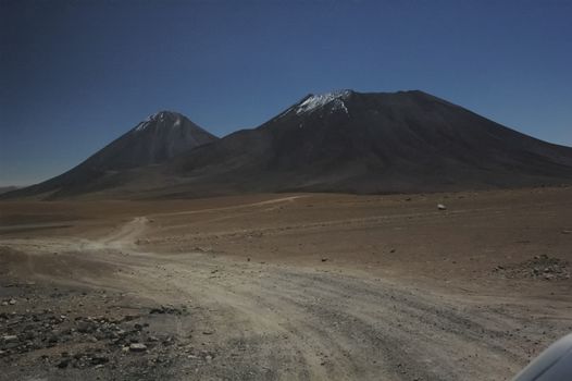 Martian landscape in the desert of Atacama