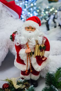 Christmas decorations on a Christmas tree. Christmas decorations like Santa Claus