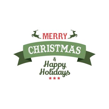 merry christmas label and badge theme vector illustration