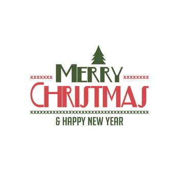 merry christmas label and badge theme vector illustration