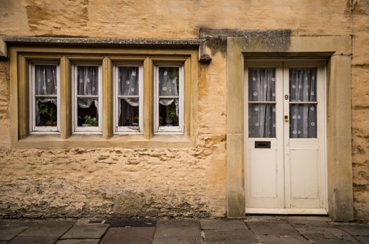 British door in an old village in south of England