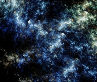 Abstract shapes made of fractal textures.Star clusters galaxies. Night sky with clouds stars nebula background. lights on the subject of art, abstract, creativity. Planet and galaxy in a free space.