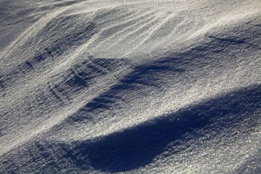 background of winter snow, shiny snowflake