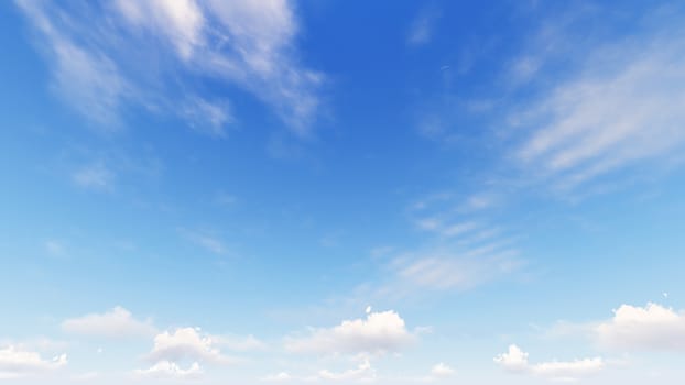 Cloudy blue sky abstract background, blue sky background with tiny clouds, 3d rendering

