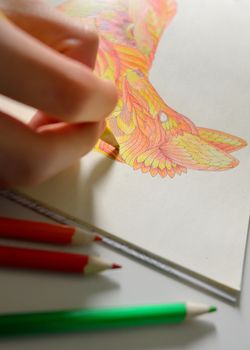 New trendy adults coloring book with vintage twist