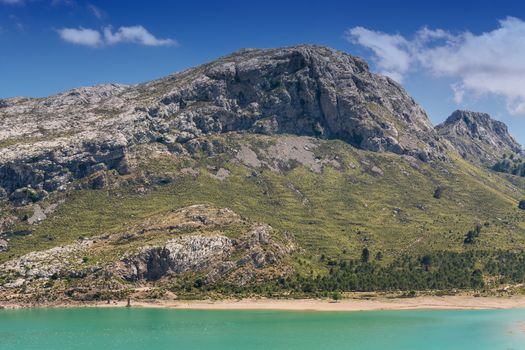 The artificial-scale Cuber reservoir in the Sierra de Tramuntana, Mallorca, Spain
