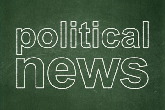 News concept: text Political News on Green chalkboard background
