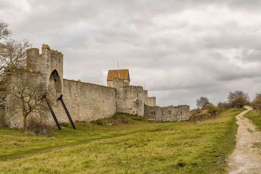 Town Wall in Visby, Gotland in Sweden.