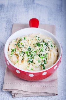 Fish pie with celery root on the table