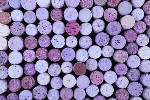 Wine cork background. Background of Various Used Wine Corks close up.