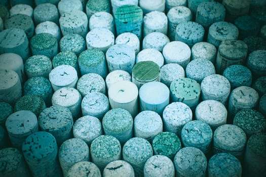 background texture with different wine corks. wine corks background