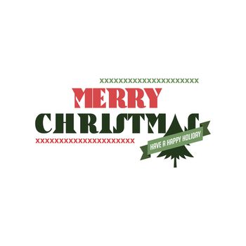 merry christmas label and badge theme vector illustration