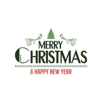 merry christmas label and badge theme vector illustration