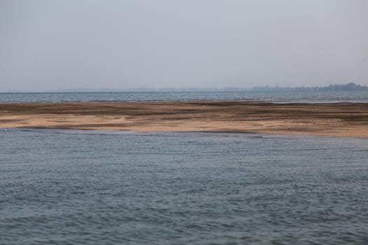 Beach in Sea when water down at Koh Sukorn in Palian of Trang - Thailand