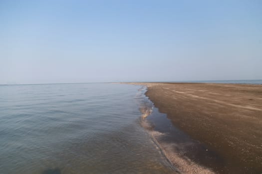 Beach in Sea when water down at Koh Sukorn in Palian of Trang - Thailand