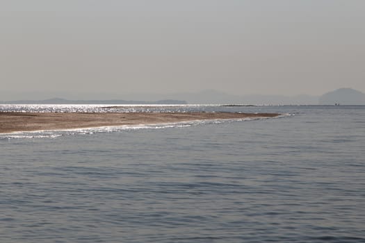 Beach in Sea when water down at Koh Sukorn in Palian of Trang - Thailand