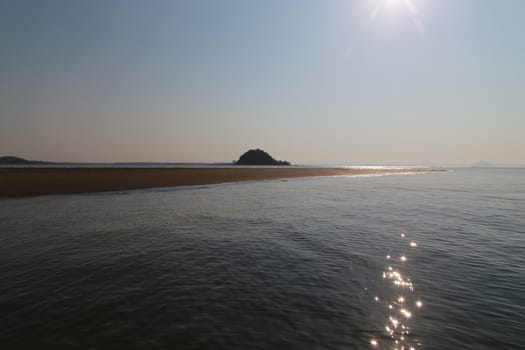 Beach in Sea when water down at Koh Sukorn in Palian of Trang - Thailand