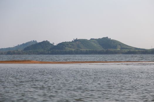 Beach in Sea when water down at Koh Sukorn in Palian of Trang - Thailand