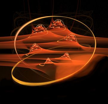 abstract fractal red hot Sands of the desert