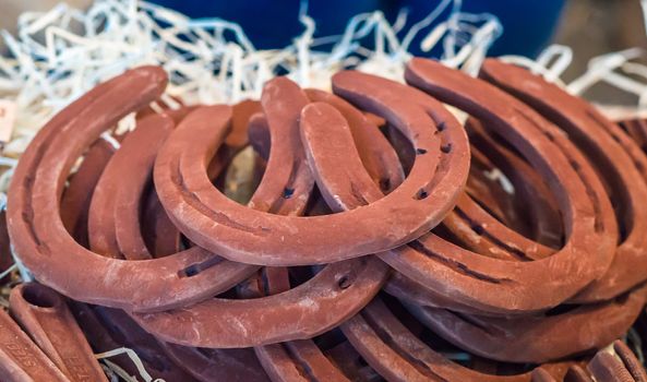 chocolate in the form of a horseshoe on the counter