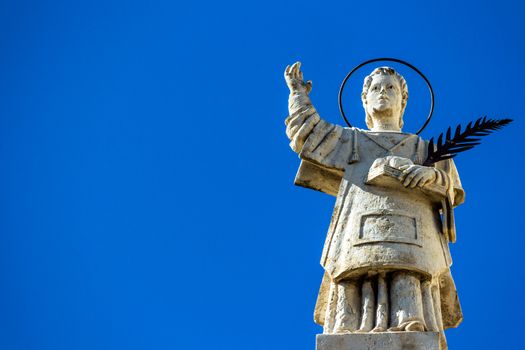 Detail of a statue in a Sicilian baroque church