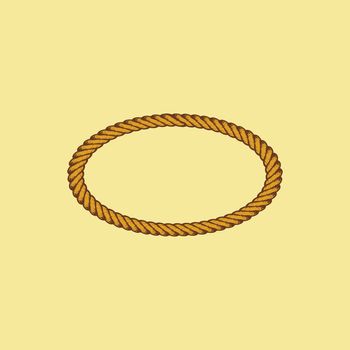 vintage brown rope theme vector art illustration