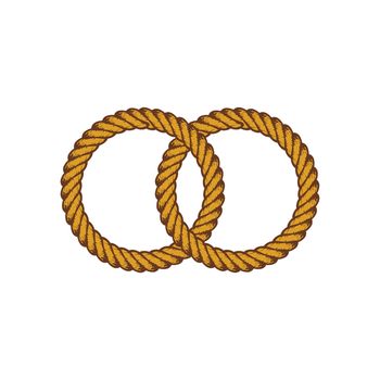 vintage brown rope theme vector art illustration