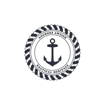 sailor anchor ocean nautical theme vector art illustration