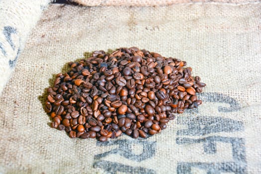 Italian coffee beans straight from the bag