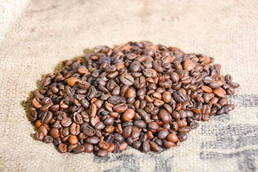 Italian coffee beans straight from the bag