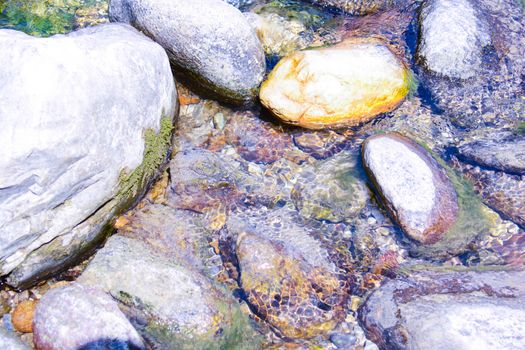 river and sea stones as background