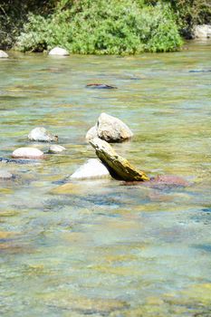 river and sea stones as background