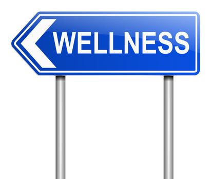 Illustration depicting a sign with a wellness concept.
