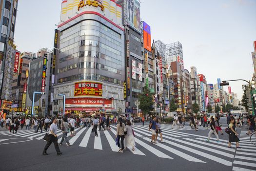 SHINJUKU TOKYO JAPAN-SEPTEMBER 11 : shinjuku important landmark and shopping area in heart of tokyo on september 11, 2015 in Tokyo Japan