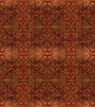 Ethnic seamless pattern. Boho brown ornament. Repeating background. Tribal, aboriginal art print. Fabric, cloth design, wallpaper, wrapping Watercolor and Hand painted