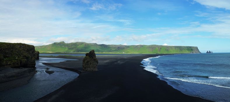 Dyrholaey cape, black sand beach, South Iceland
