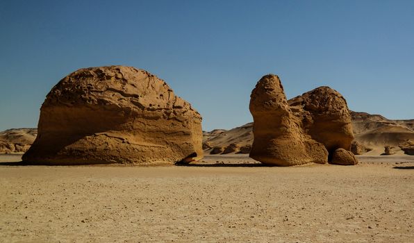Nature sculpture in Wadi Al-Hitan aka Whales Valley in Egypt