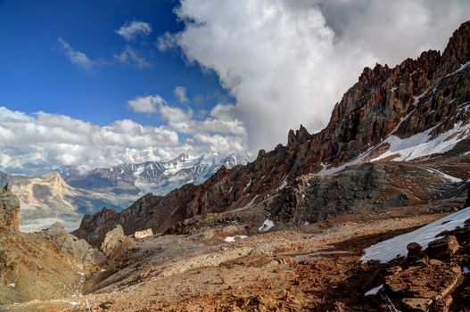 Panorama of Schalbus-Dag mountain, Dagestan, Caucasus Russia