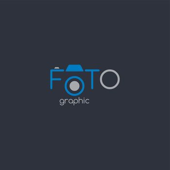 camera photography logo template theme vector art illustration
