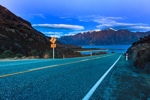 beautiful scenic of lake hawea in south island new zealand once of destination to journey and visiting