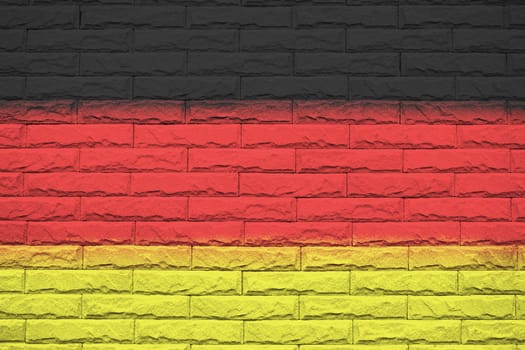 Germany brick wall background, National flag