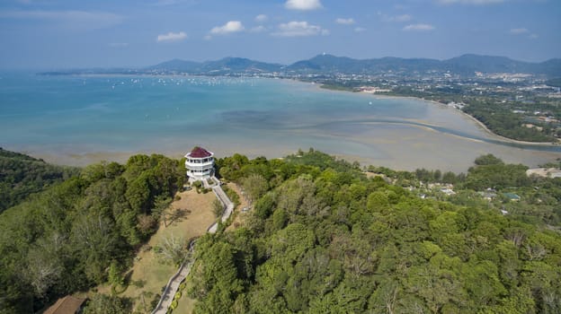 aerial view of khao khad view point phuket island southern of thailand