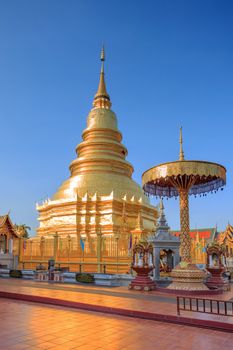 prathat hariphunchai important religious landmark destination in lumphun province northern of thailand