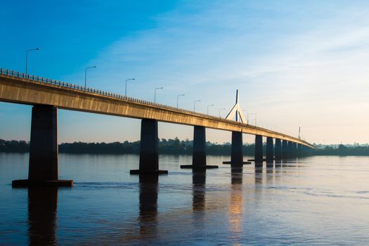 Friendship Bridge Thailand - Laos Mukdahan ,Sun rise