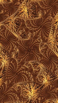 Abstract intricate texture - computer-generated image. Fractal geometry: curls and curles woven into a complex ornament. Asymmetric pattern for covers, puzzles, web design.