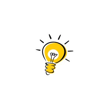 light bulb idea logotype vector art illustration
