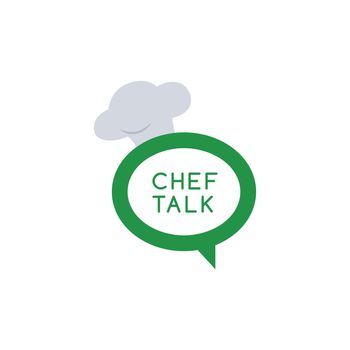 chef talk logotype theme vector art illustration