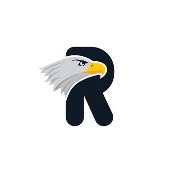 eagle head logotype theme vector art illustration